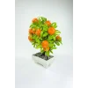 Dekor Ağaç Portakal Ağacı Saksılı Dekoratif Ağaç Biblo 24x13 cm