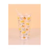 Desenli Plastik Pipetli Bardak 16 Cm 1 Adet Royaleks-ENF-040