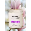 Doğal Özel Seri Kokulu Dekoratif Kavanoz Mum 210 cc - Manolya Esansı - RYL