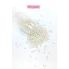 Dökme Cam Kum Boncuk (11/0) 2 mm - 60 Gram -  Parlak Beyaz - BNC065