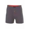 Düğmeli Pamuklu Erkek Penye Boxer Füme - 1146A