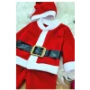Erkek Çocuk Noel Baba Yılbaşı Kostümü Şapkalı Kemerli Bebek Kostümü