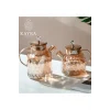 Kabartmalı Borosilikat Cam Demlik 1000ml Royaleks-CM-2006