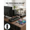 Mey İthalat® 10 Prizli USB Destekli Çoklu Priz Type-C Şarj Girişli Güvenli Güç Ünitesi