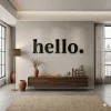 Mey İthalat® 100x35 cm Dev Boy hello. Yazılı Kırılmaz Pleksi Ayna - Premium Ofis ve Villa Antre Dekoru