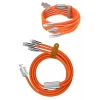 Mey İthalat® 120W 3 İn 1 Uyumlu Silikon Şarj Kablosu Hızlı Şarj Kablosu