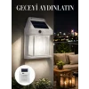 Mey İthalat® 1800 mAh Pilli Solar Duvar Aydınlatma Yeni Nesil