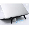 Mey İthalat® 2 Kademeli Katlanabilir ve Yapışkanlı Laptop Standı Siyah