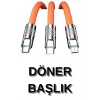 Mey İthalat® 3 İn 1 Süper Hızlı Şarj Kablosu Android ve İOS Uyumlu Silikon Şarj Kablosu