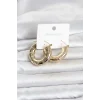 Mey İthalat® 316L Çelik Gold Renk Bambu Model Halka Kadın Küpe