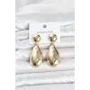 Mey İthalat® 316L Çelik Gold Renk Damla Model Kadın Küpe