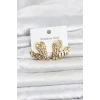 Mey İthalat® 316L Çelik Gold Renk Kalp Model Kadın Küpe