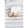 Mey İthalat® 316L Çelik Gold Renk Spiral Halka Kadın Küpe