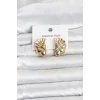 Mey İthalat® 316L Çelik Gold Renk Vintage Model Kadın Küpe