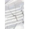 Mey İthalat® 316L Çelik Yıldız Model Gümüş Renk Zirkon Taşlı Kadın Kolye