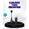 Mey İthalat® 360 Derece Ses Algılamalı Type C Şarjlı Yaka Mikrofonu