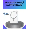 Mey İthalat® 360° Döner Başlıklı MagSafe Araç Telefon Tutucu Hızlı Şarjlı
