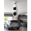 Mey İthalat® 360° Ev İzleme Wi-Fi Çift Lens Akıllı Ampul Kamera