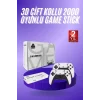 Mey İthalat® 3D 4K HD 2.4G Game Stick 4K Ultra Hd Oyun Konsolu Çift Kollu
