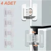 Mey İthalat® 4 Adet Buzdolabı Çekmece ve Dolap Kapağı Çocuk Kilidi