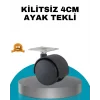 Mey İthalat® 4 cm Kilitsiz Masa Ayağı Tekli Sessiz ve Akıcı Hareket