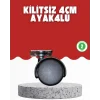 Mey İthalat® 4 cm Kilitsiz Tekerlek Ayak Seti Zemin Koruyucu