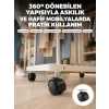 Mey İthalat® 4 cm Kilitsiz Tekerlek Ayak Seti Zemin Koruyucu