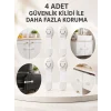 Mey İthalat® 4lü Esnek Kayışlı Çocuk Güvenlik Kilidi Pratik ve Güvenli Kullanım