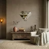 Mey İthalat® 40x40 cm Elmas Formlu Kırılmaz Pleksi Ayna - Geometrik Duvar Dekoru