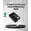 Mey İthalat® 4.1A Hızlı Şarjlı Akım Korumalı 4 Priz ve 3 USB Çıkışlı Priz