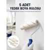 Mey İthalat® 5’li Mini Rulo Boya Seti Duvar Tavan Emülsiyon Uygulama