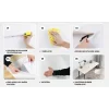 Mey İthalat® 6 Adet Yapışkanlı Beyaz Mermer Desenli Sticker 30x30 cm