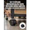 Mey İthalat® 6 cm Kilitli Tekerlek Ayak 4 Adet Sehpa ve Ekipman Uyumlu