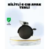 Mey İthalat® 6 cm Kilitli Tekerlek Ayak Tek Adet