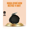 Mey İthalat® 6 cm Kilitsiz Masa Ayağı Tekerleği 4’lü Set Çok Amaçlı