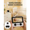 Mey İthalat® 720P HD Gece Görüşlü Kablosuz Bebek Kamerası İki Yönlü Sesli Yeni Nesil