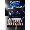 Mey İthalat® Akıllı Saat 7 Kordonlu Yeni Nesil Arama Cevaplayan Çok Fonksiyonlu