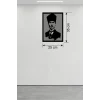 Mey İthalat® Atatürk Line Art Metal Görünümlü Ahşap Tablo - Modern Ofis ve Ev Dekoru