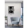 Mey İthalat® Atatürk Line Art Metal Görünümlü Ahşap Tablo - Modern Ofis ve Ev Dekoru