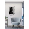 Mey İthalat® Atatürk Line Art Metal Görünümlü Ahşap Tablo - Modern Ofis ve Ev Dekoru