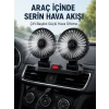 Mey İthalat® Ayarlanabilir Çift Başlıklı Sessiz Araç İçi Vantilatör
