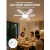 Mey İthalat® Ayarlanabilir Parlaklık Özellikli LED Tavan Vantilatörü Süper Sessiz Motor Teknolojisi ve Güçlü Hava Akışı