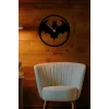 Mey İthalat® Batman Yarasa Logolu Ahşap Duvar Saati - 40x40 cm Dekoratif DC Temalı