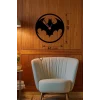 Mey İthalat® Batman Yarasa Logolu Ahşap Duvar Saati - 40x40 cm Dekoratif DC Temalı