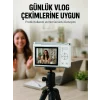 Mey İthalat® Beyaz 4K Dijital Kamera 2.4 İnç HD Ekran ve LED Flaşlı