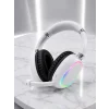 Mey İthalat® Bluetooth 5.0 Beyaz Kulak Üstü Kablosuz Kulaklık Mikrofonlu RGB Aydınlatmalı
