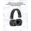 Mey İthalat® Bluetooth 5.3 Rainbow Işıklı Kulak Üstü Kablosuz Kulaklık Yeni Nesil