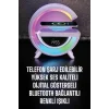 Mey İthalat® Bluetooth Hoparlör 15W Kablosuz Hızlı Şarj LED Gece Lambası