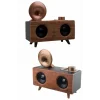 Mey İthalat® Bluetooth Nostalji Speaker Radyo Gramofon Ahşap Renk Vintage Yeni Nesil