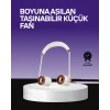 Mey İthalat® Boyun Askılı Katlanabilir Fan 1000 mAh USB Şarjlı Taşınabilir